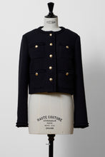 Load image into Gallery viewer, Cropped Tweed Jacket | Stone