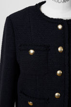 Load image into Gallery viewer, Cropped Tweed Jacket | Stone