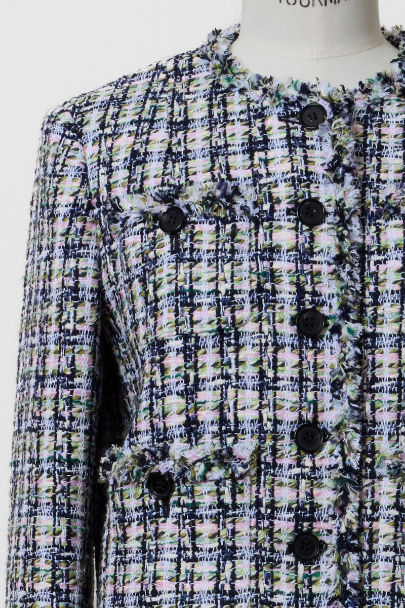Cropped Tweed Jacket | Plaid – MYLAN ONLINE SHOP