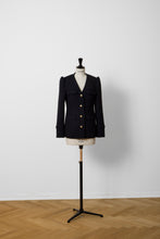 画像をギャラリービューアに読み込む, V-Neck Tweed Jacket | Stone