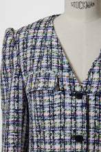 Load image into Gallery viewer, V-Neck Tweed Jacket | Plaid
