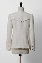 Load image into Gallery viewer, V-Neck Tweed Jacket | Pearl