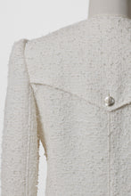 Load image into Gallery viewer, V-Neck Tweed Jacket | Pearl