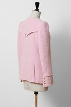 Load image into Gallery viewer, V-Neck Tweed Jacket | Rose