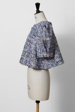 Load image into Gallery viewer, Volume Sleeve A-Line Tweed 2Way Tops | Shiny