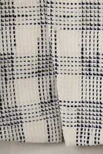 Load image into Gallery viewer, Volume Sleeve A-Line Tweed 2Way Tops | Stone Plaid