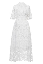 Load image into Gallery viewer, Sleeveless Lace Trench Coat | Shell White