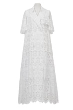 Load image into Gallery viewer, Sleeveless Lace Trench Coat | Stone