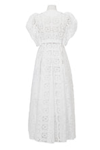 Load image into Gallery viewer, Volume Sleeve Lace Dress | Shell White