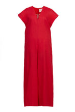 Load image into Gallery viewer, V-Neck Jumpsuit | Cherry Red
