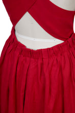 Load image into Gallery viewer, Back-Cross Long Dress | Cherry Red