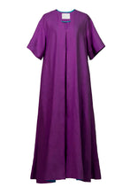 Load image into Gallery viewer, V-Neck Pleated Dress | Orchid