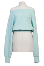 Load image into Gallery viewer, Off-Shoulder Sweatshirt | Mint