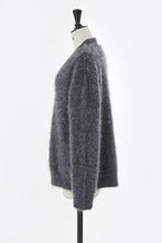 画像をギャラリービューアに読み込む, Wool Mohair Knit Big Cardigan | Sea Blue