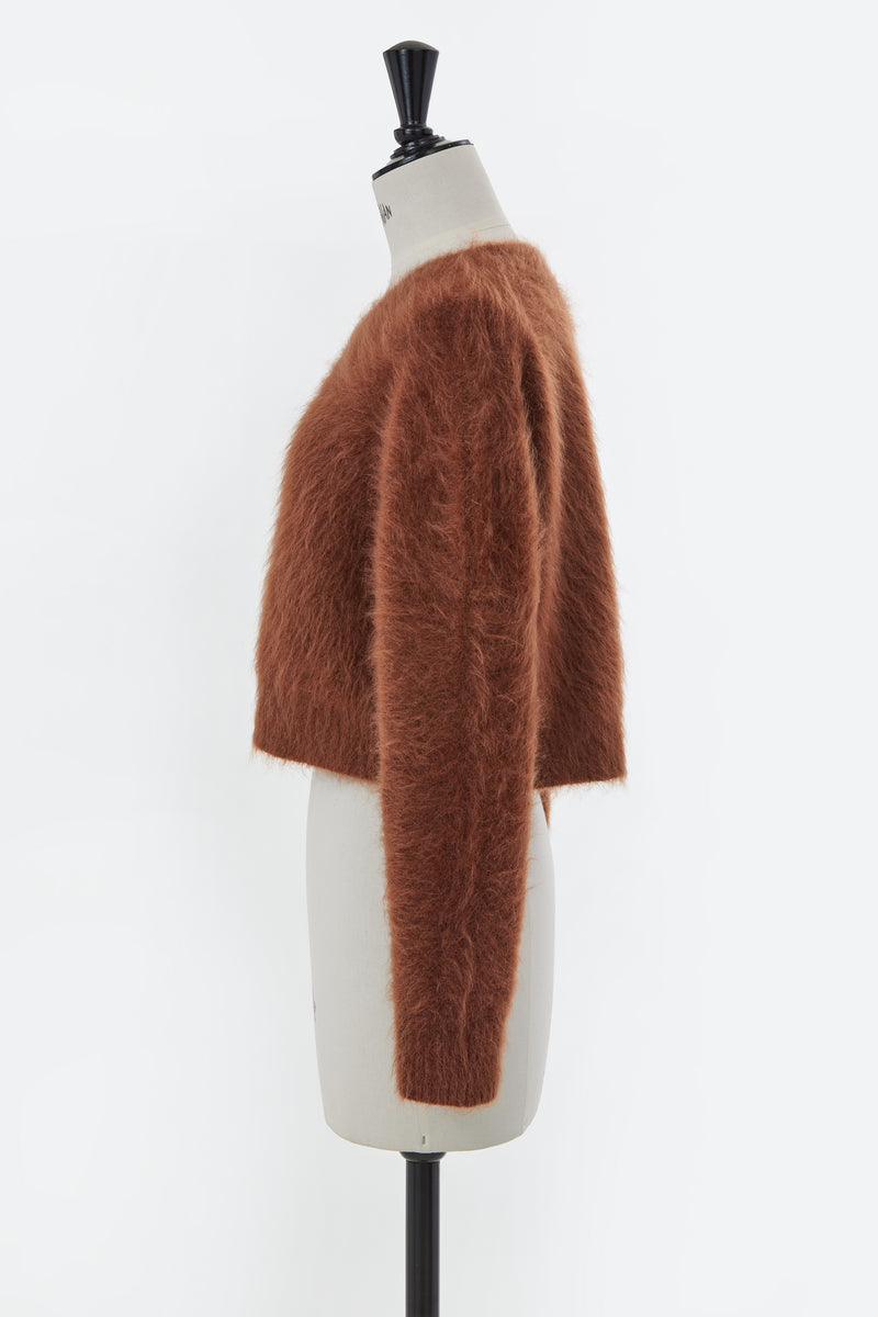 Wool Mohair Knit Short Top | Shell White – MYLAN ONLINE SHOP