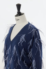 Load image into Gallery viewer, Cashmere Knit with Feathers | Cherry Blossom