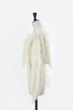 画像をギャラリービューアに読み込む, Wool Mohair Knit Feather Cardigan | Sea Blue