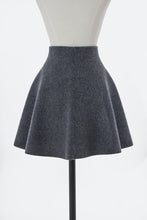 Load image into Gallery viewer, Wool Cashmere Flare Mini Skirt | Chocolate