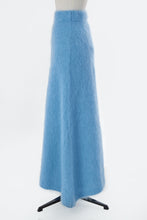 Load image into Gallery viewer, Wool Mohair Knit A-Line Long Skirt | Stone