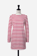 画像をギャラリービューアに読み込む, Back Open Striped Mini Dress | Cherry Red