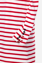 画像をギャラリービューアに読み込む, Back Open Striped Mini Dress | Cherry Red