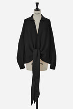 画像をギャラリービューアに読み込む, Linen Tie-Front Shirt | Stone
