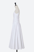 画像をギャラリービューアに読み込む, Paneled Pleated Cotton Flared Dress | Stone