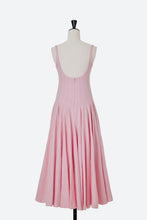 画像をギャラリービューアに読み込む, Paneled Pleated Linen Flared Dress | Cherry Blossom