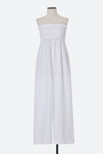 画像をギャラリービューアに読み込む, Shirred Gathered Strapless Jumpsuit | Shell White