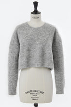画像をギャラリービューアに読み込む, Wool Mohair Knit Short Top | Light Grey
