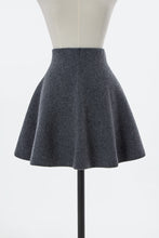 Load image into Gallery viewer, Wool Cashmere Flare Mini Skirt | Charcoal Grey