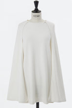 画像をギャラリービューアに読み込む, Wool Cashmere Cape Knit Dress | Shell White