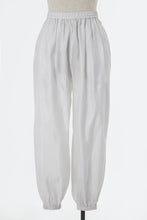 Load image into Gallery viewer, Silk Gathered Pants | Shell White