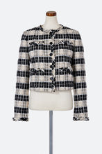Load image into Gallery viewer, Cropped Tweed Jacket | Plaid A