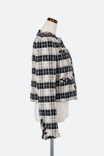 Load image into Gallery viewer, Cropped Tweed Jacket | Plaid A