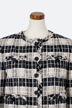 Load image into Gallery viewer, Cropped Tweed Jacket | Plaid A