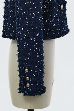 画像をギャラリービューアに読み込む, Cropped Tweed Jacket | Navy