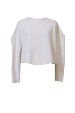 画像をギャラリービューアに読み込む, Cashmere A-Line Rib Top | Shell White