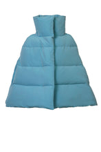 画像をギャラリービューアに読み込む, Poncho Down Coat | Sea Blue