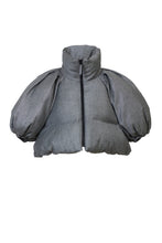 画像をギャラリービューアに読み込む, Tweed Volume Sleeve Short Down Coat | Stone
