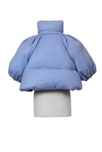 画像をギャラリービューアに読み込む, Tweed Volume Sleeve Short Down Coat | Stone