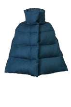 画像をギャラリービューアに読み込む, Tweed Poncho Down Coat | Forest