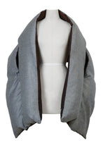 画像をギャラリービューアに読み込む, 2 Way Reversible Down Stole | Stone / Umber