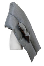 画像をギャラリービューアに読み込む, 2 Way Reversible Down Stole | Sea Blue / Pearl