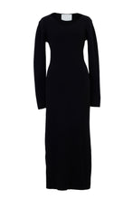 画像をギャラリービューアに読み込む, Cashmere Back Cross Rib Knit Dress | Stone