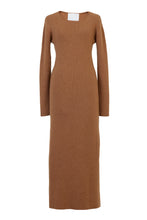 画像をギャラリービューアに読み込む, Cashmere Back Cross Rib Knit Dress | Sahara