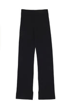 Load image into Gallery viewer, Cashmere Side Slit Rib Knit Pants | Stone