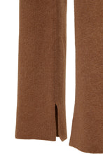 Load image into Gallery viewer, Cashmere Side Slit Rib Knit Pants | Sahara