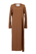 Load image into Gallery viewer, Cashmere Side Slit Knit Dress | Sahara
