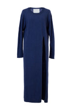 画像をギャラリービューアに読み込む, Cashmere Side Slit Knit Dress | Indigo